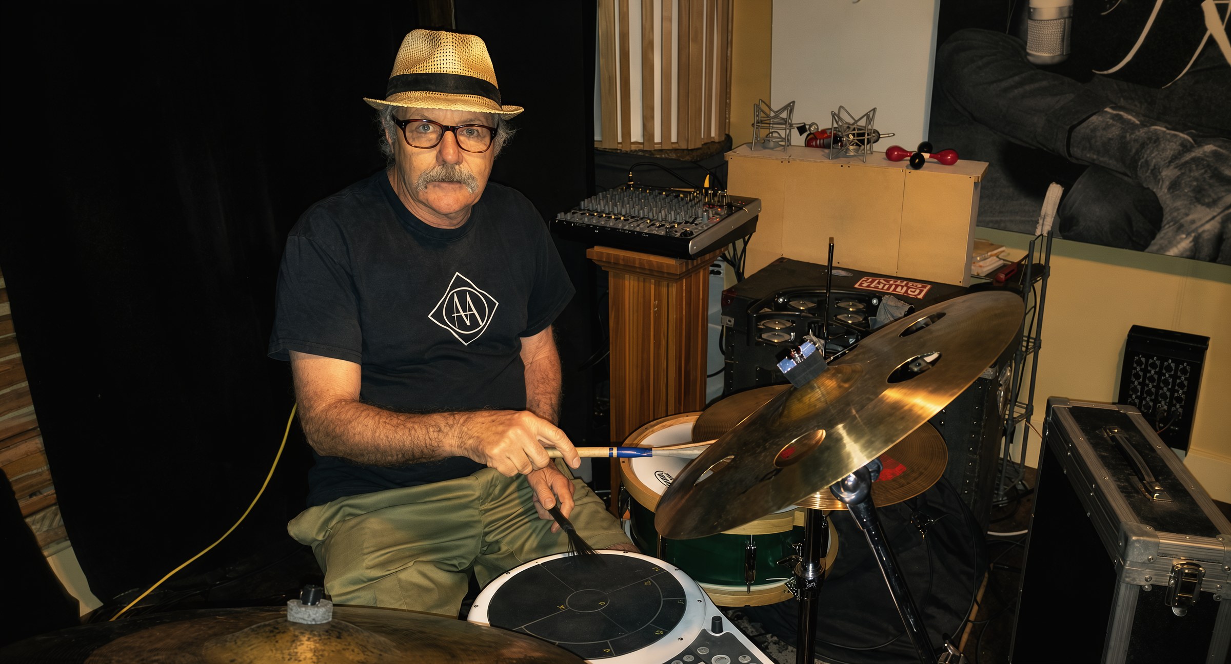 Dave Thomas in the studio